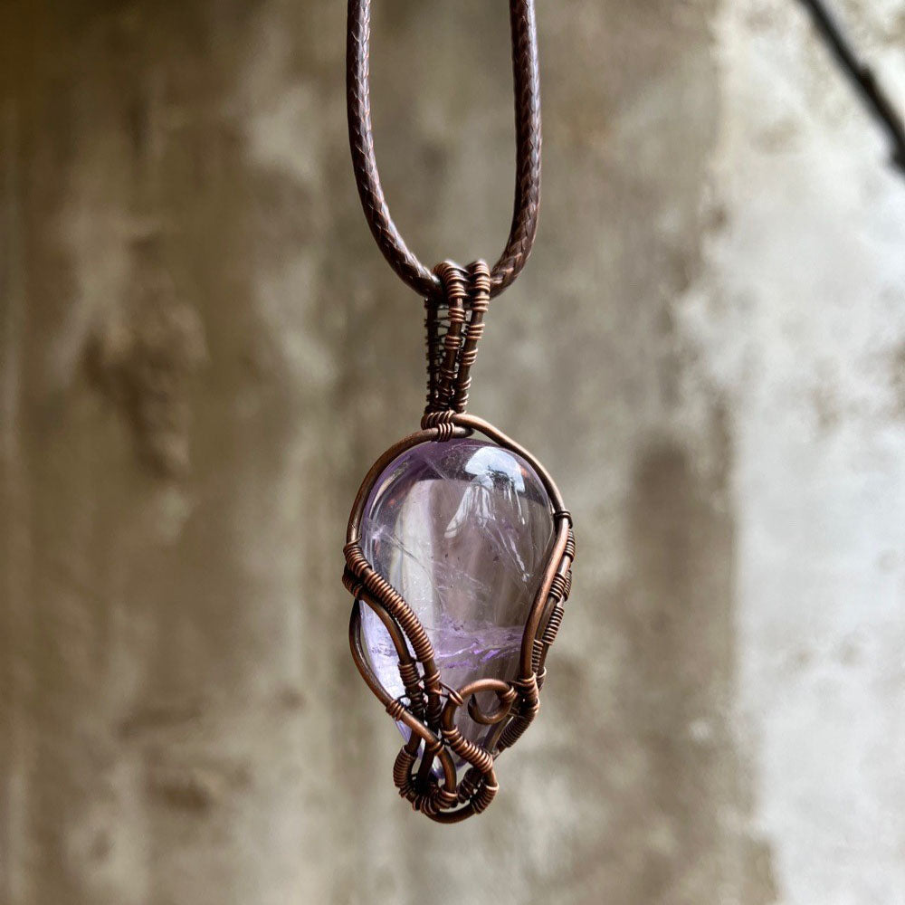 Cosmic Serenity Stream Amethyst Necklace