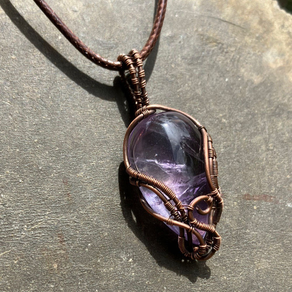 Cosmic Serenity Stream Amethyst Necklace