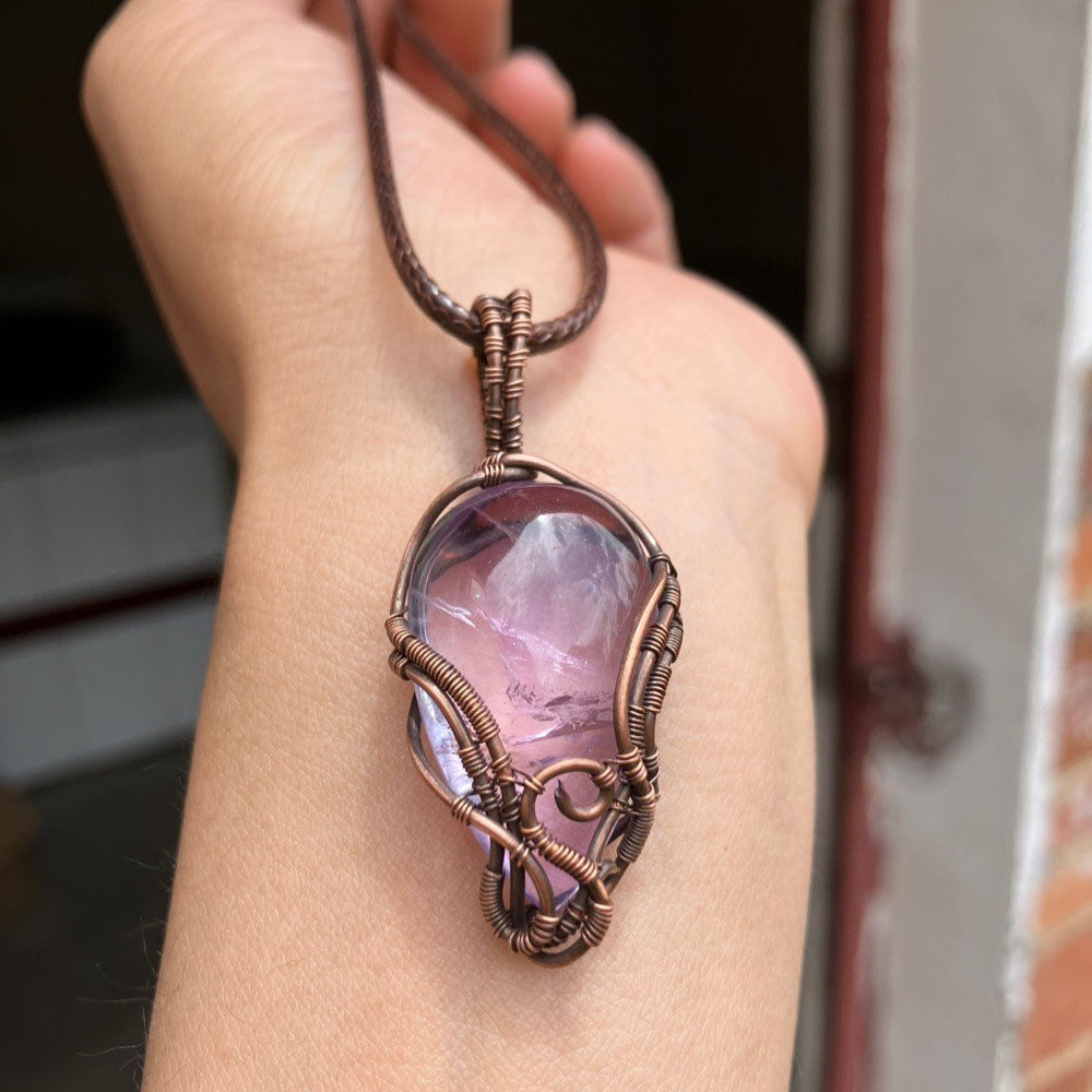 Cosmic Serenity Stream Amethyst Necklace