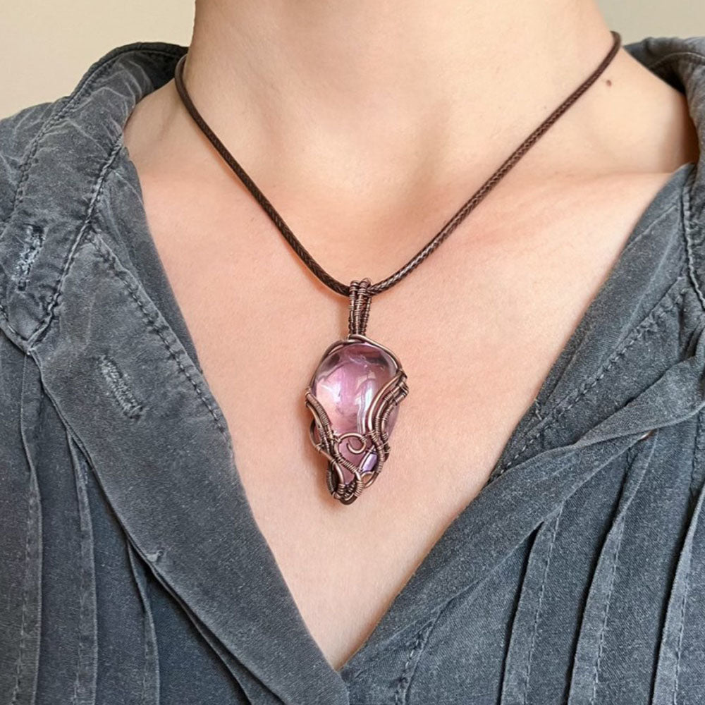 Cosmic Serenity Stream Amethyst Necklace