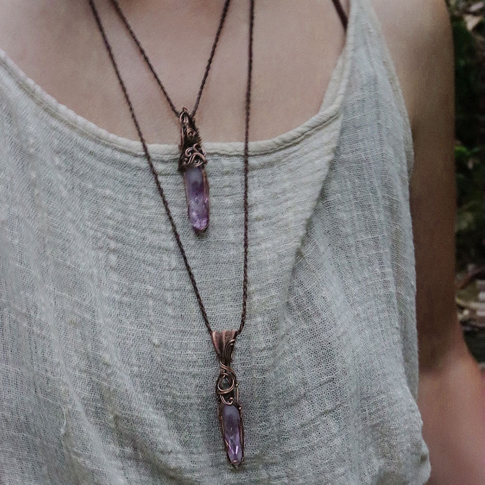 Zen Aura Essence Amethyst Necklace
