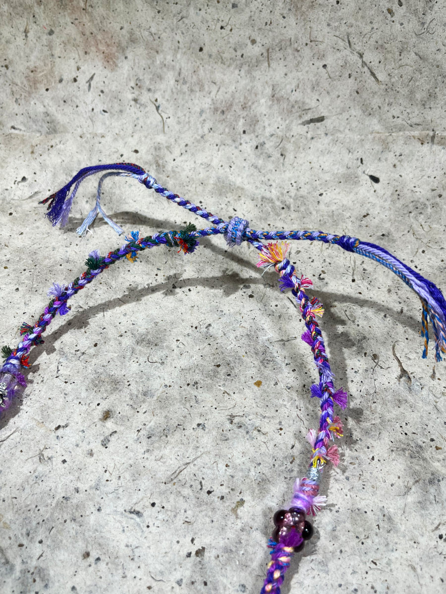 Strawberry Quartz and Amethyst Tibetan Necklace – Love, Healing and Sacred Calm