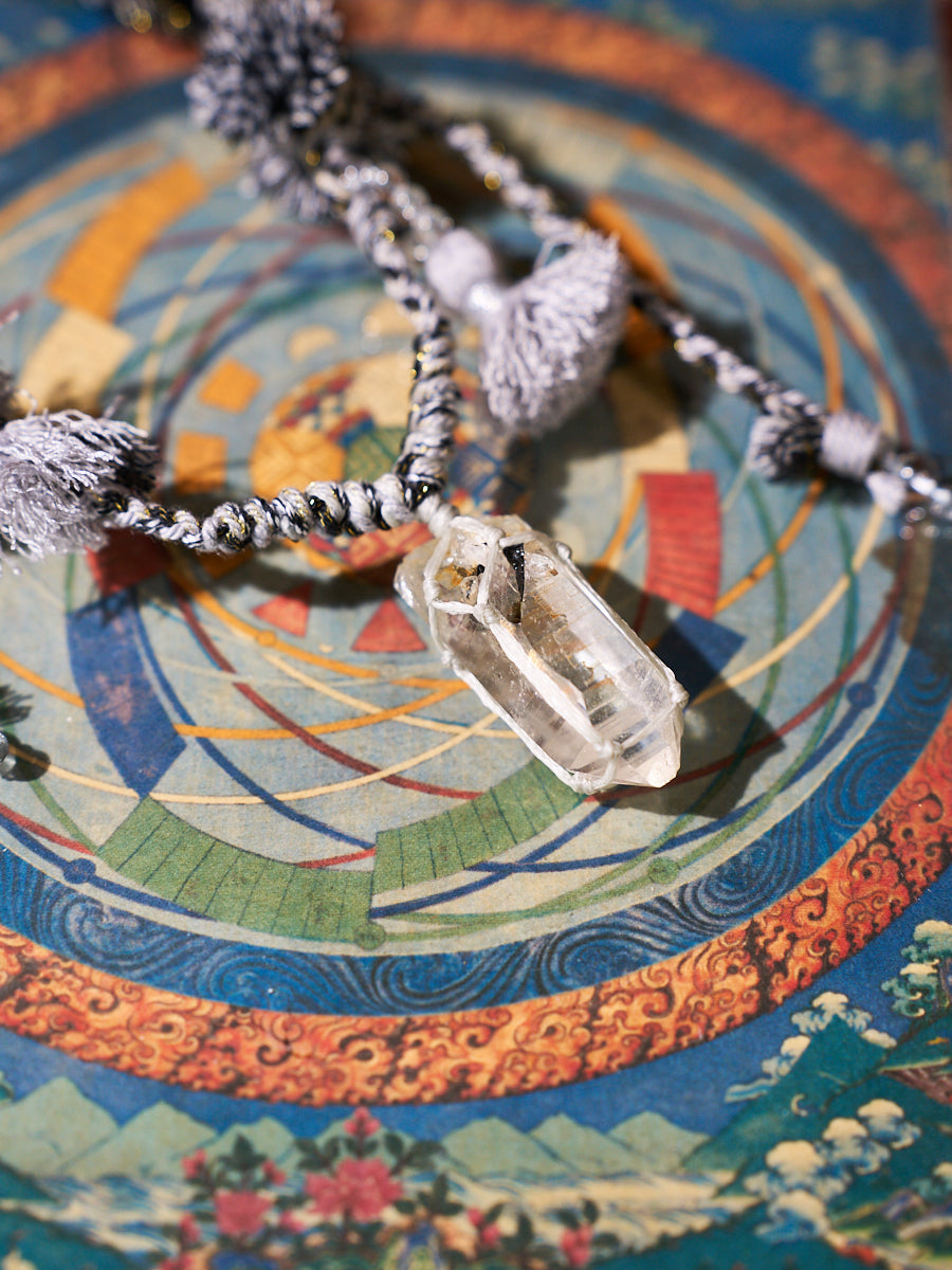 Purification Energy · Clear Light Guardian · Tibetan Handwoven Clear Quartz Necklace