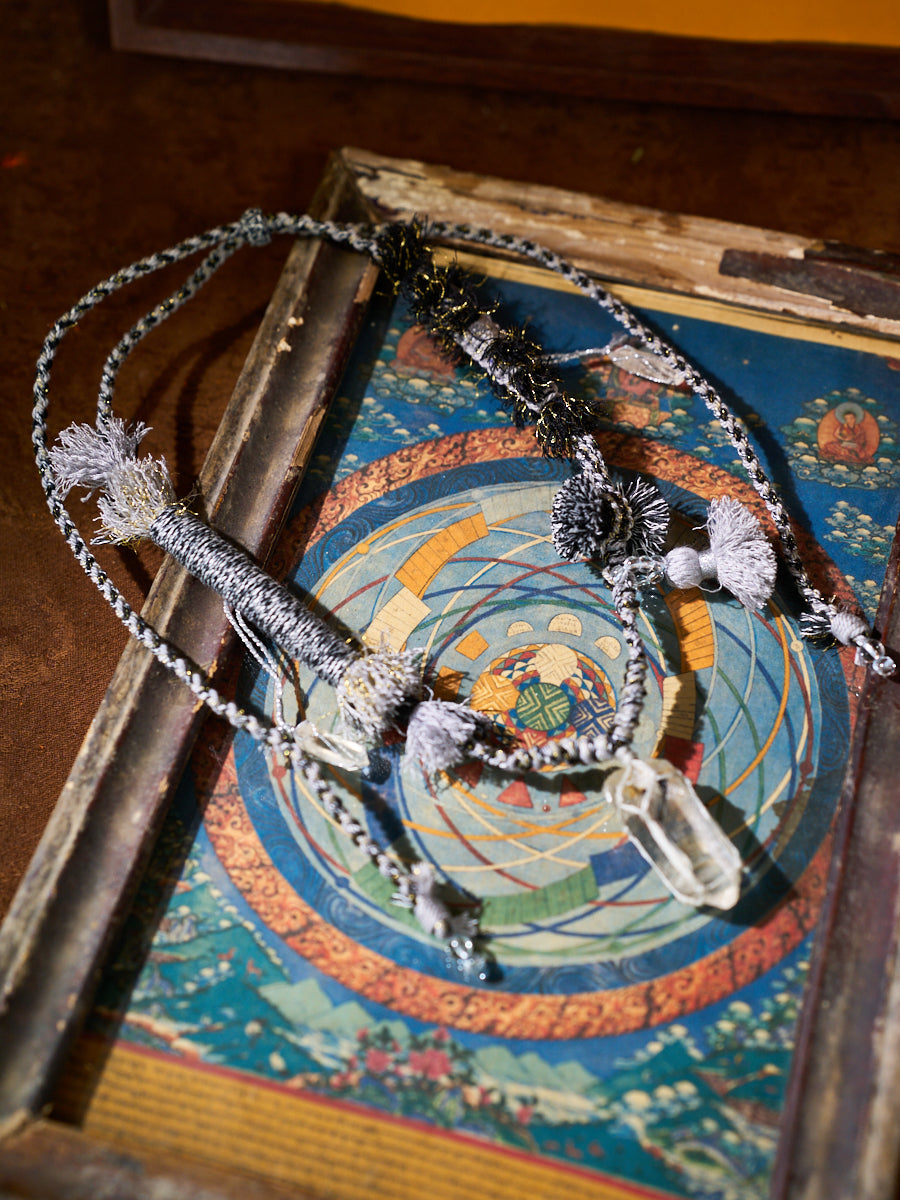 Purification Energy · Clear Light Guardian · Tibetan Handwoven Clear Quartz Necklace