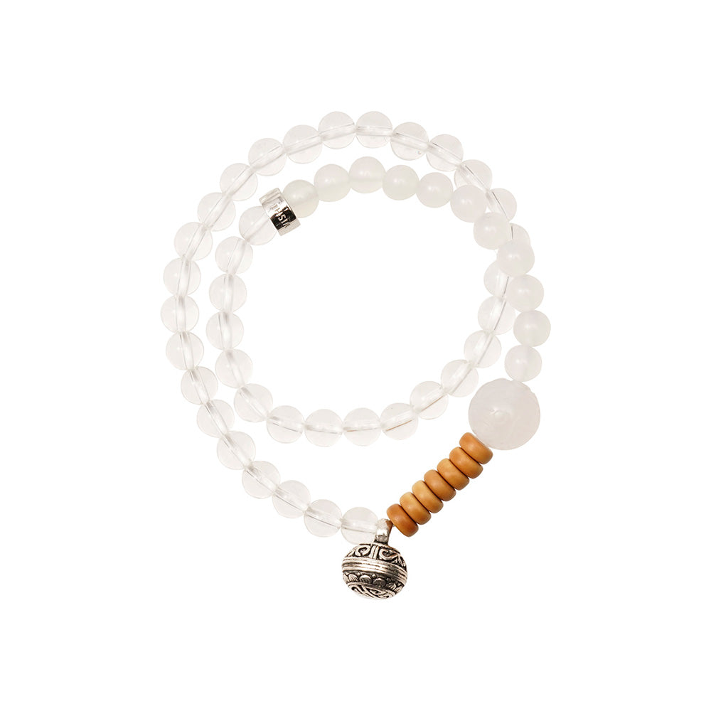 Healing Harmony White Quartz & Agate Necklace