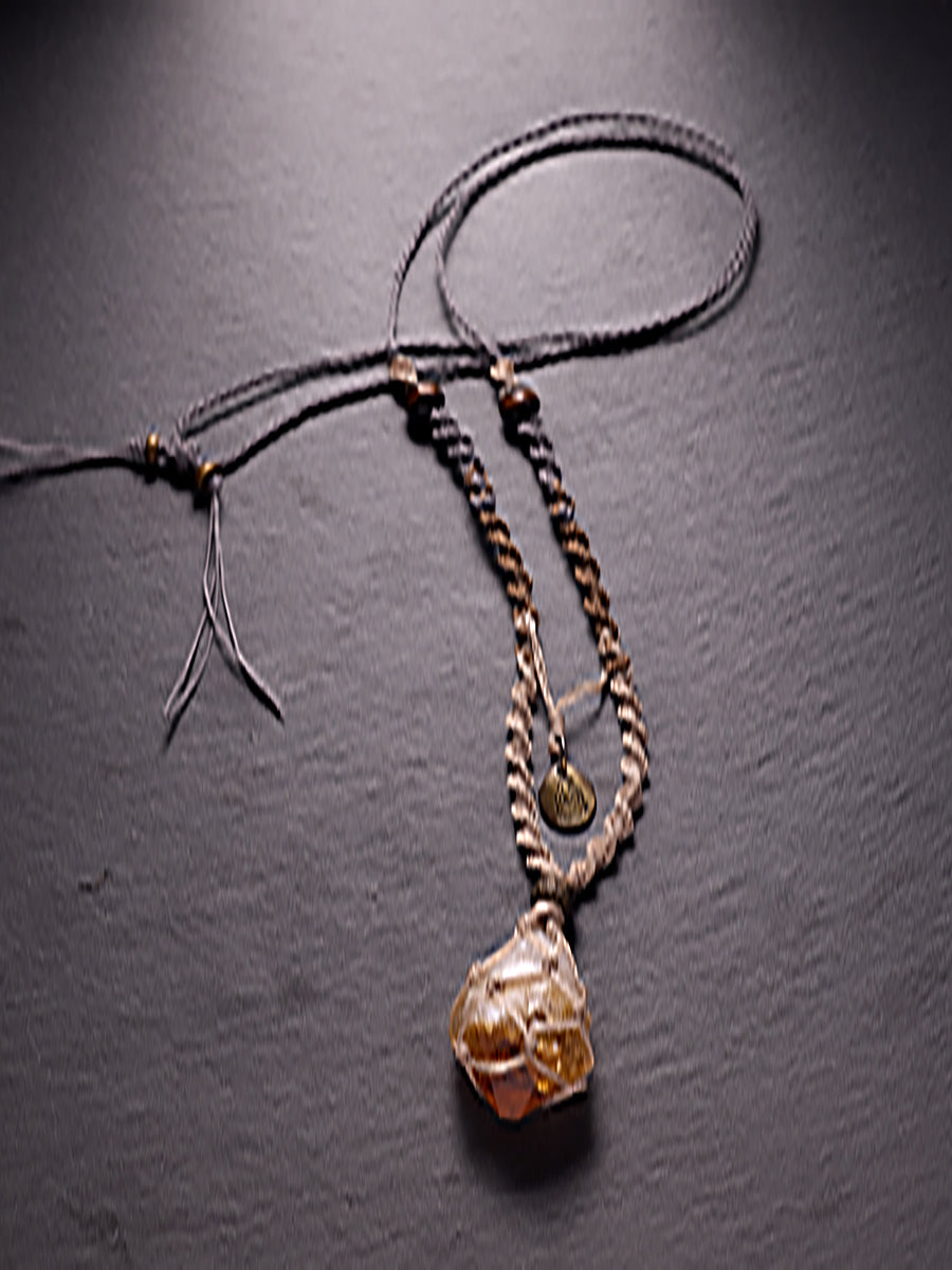 Golden Citrine Crystal Necklace