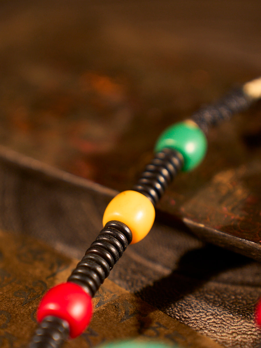 Harmony Turquoise and Old Sherpa Bead Necklace