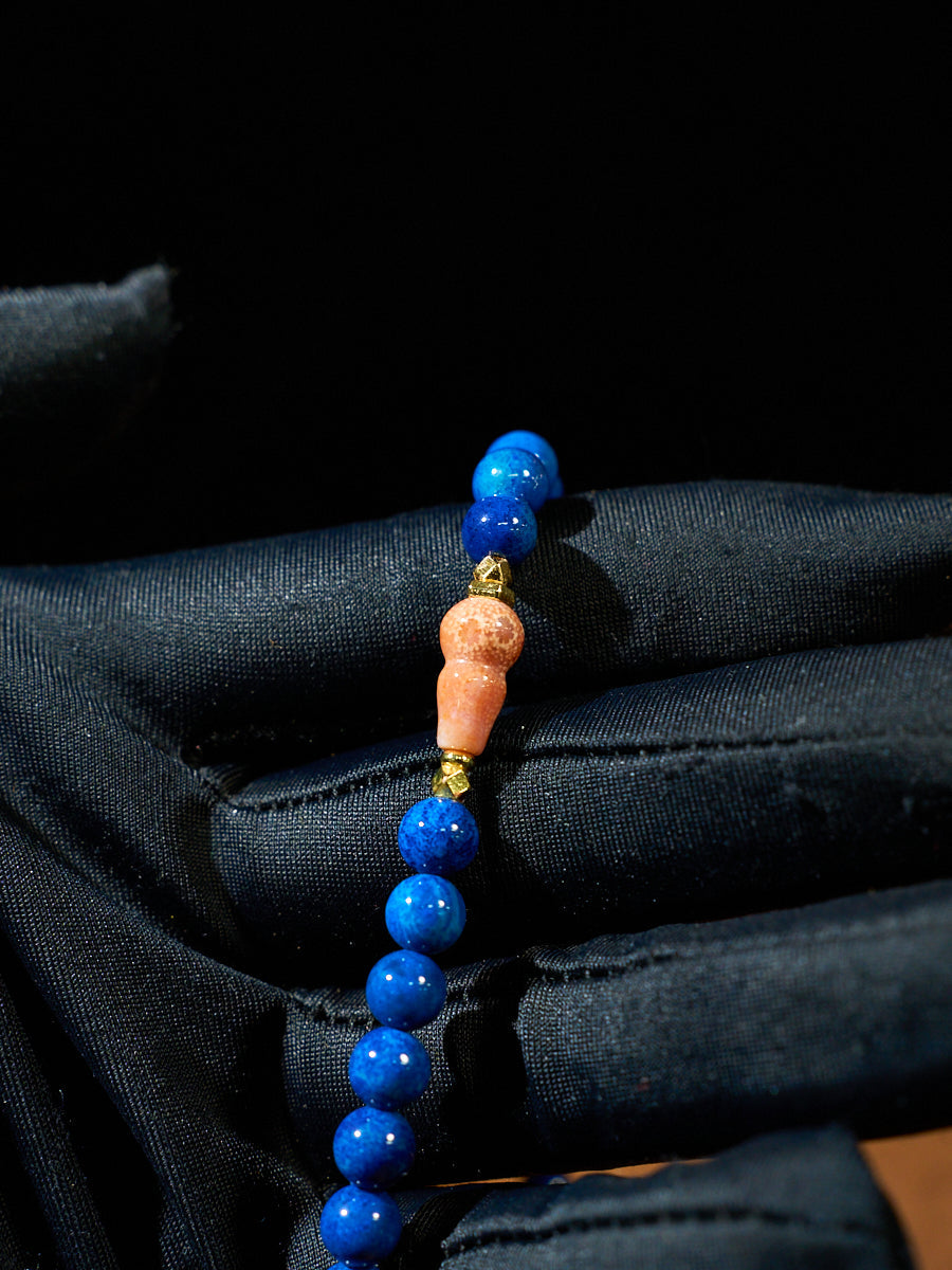 Tibetan Deep Blue Clarity Prayer Necklace