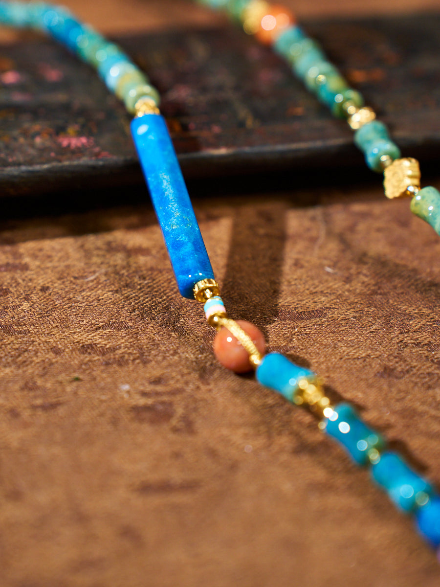 Still Path · Blue Axis Agatized Corale Necklace