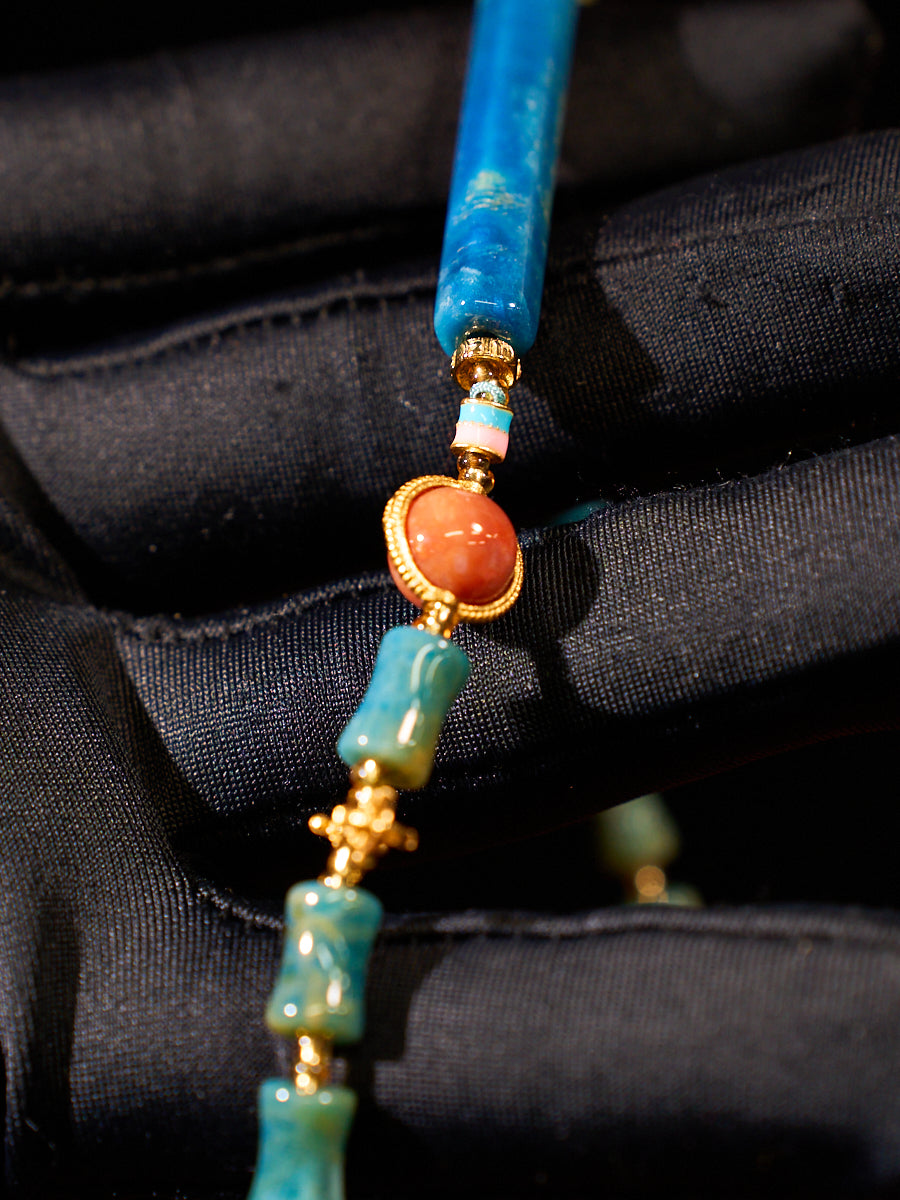 Still Path · Blue Axis Agatized Corale Necklace