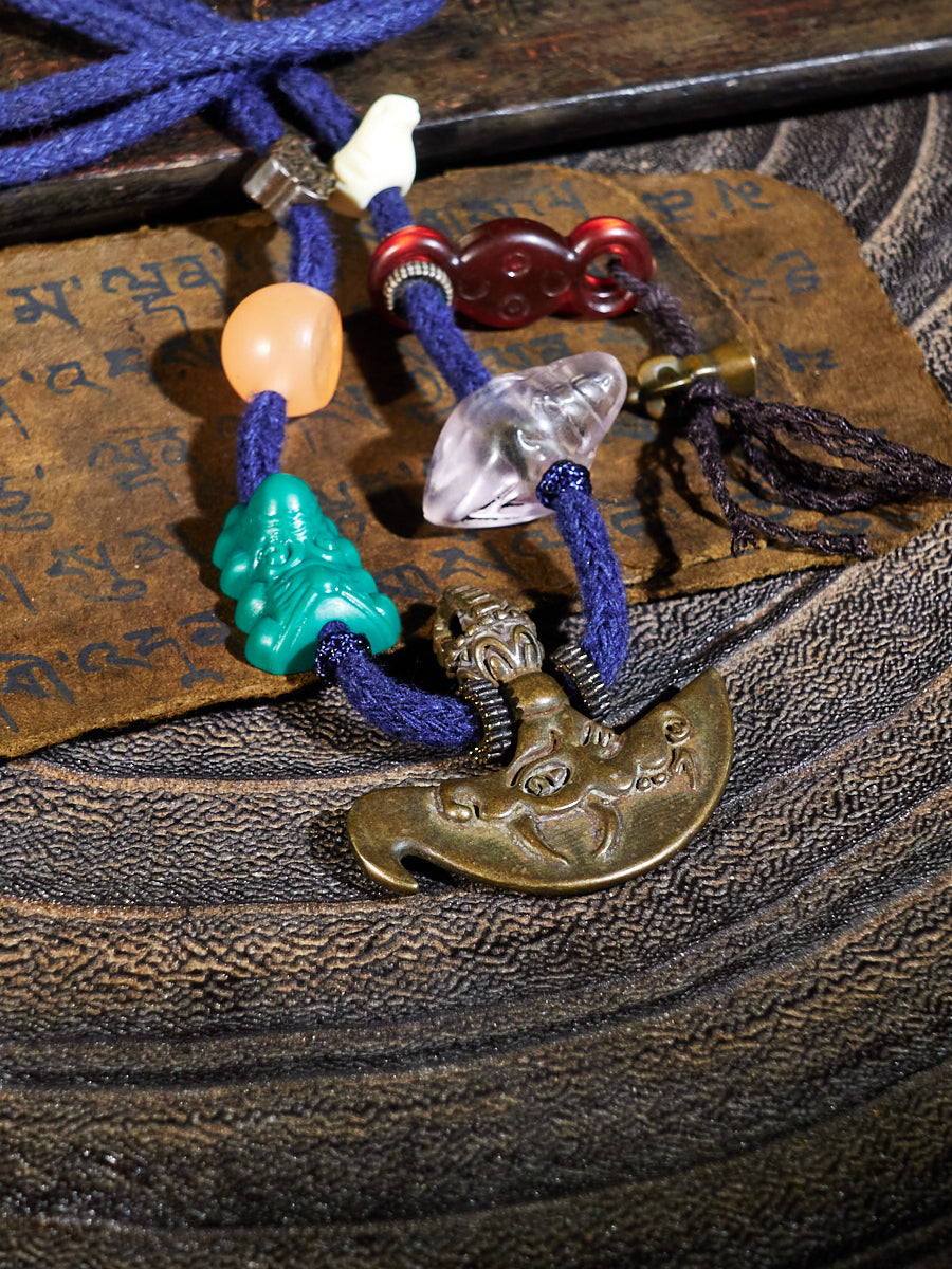 Mythic Thokcha  Makara Ritual Blade Amulet Necklace