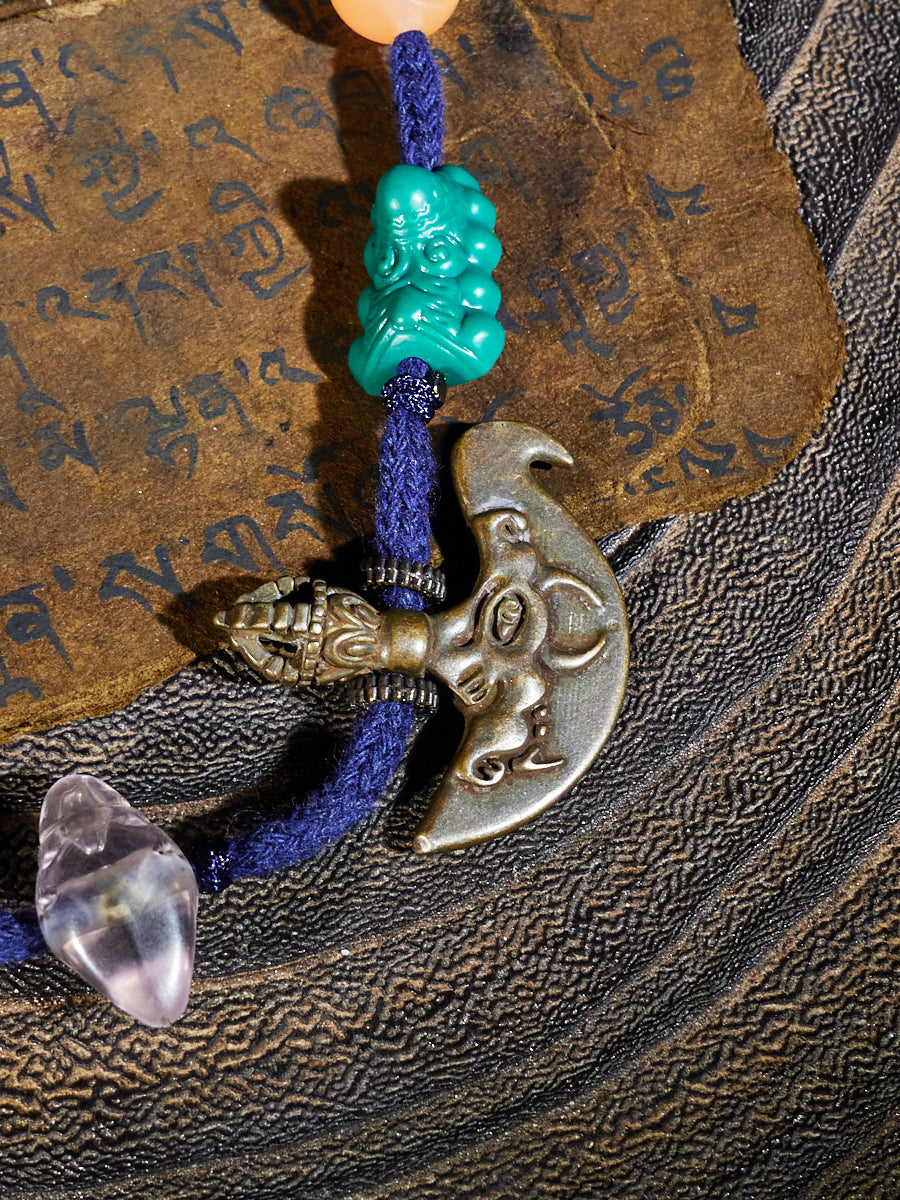 Mythic Thokcha  Makara Ritual Blade Amulet Necklace