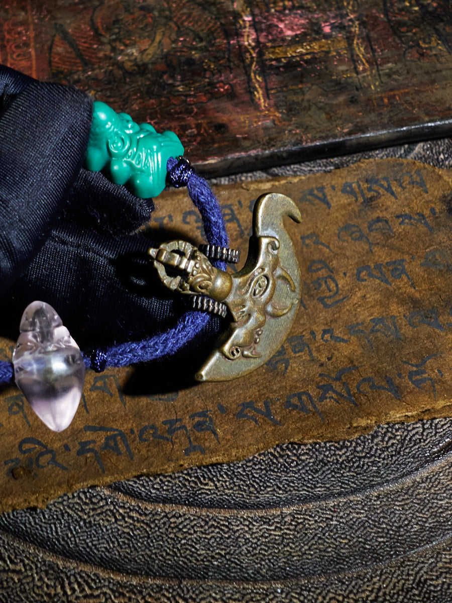 Mythic Thokcha  Makara Ritual Blade Amulet Necklace