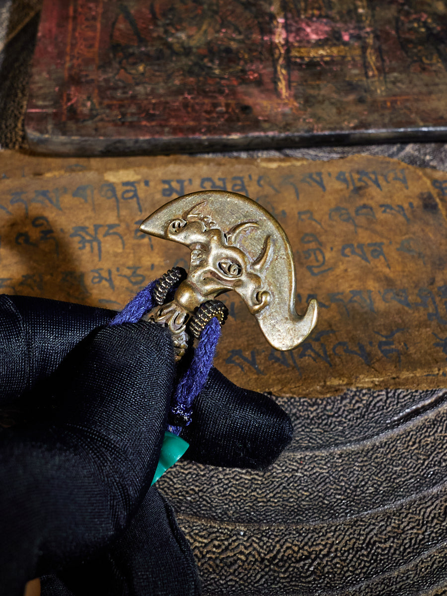Mythic Thokcha  Makara Ritual Blade Amulet Necklace