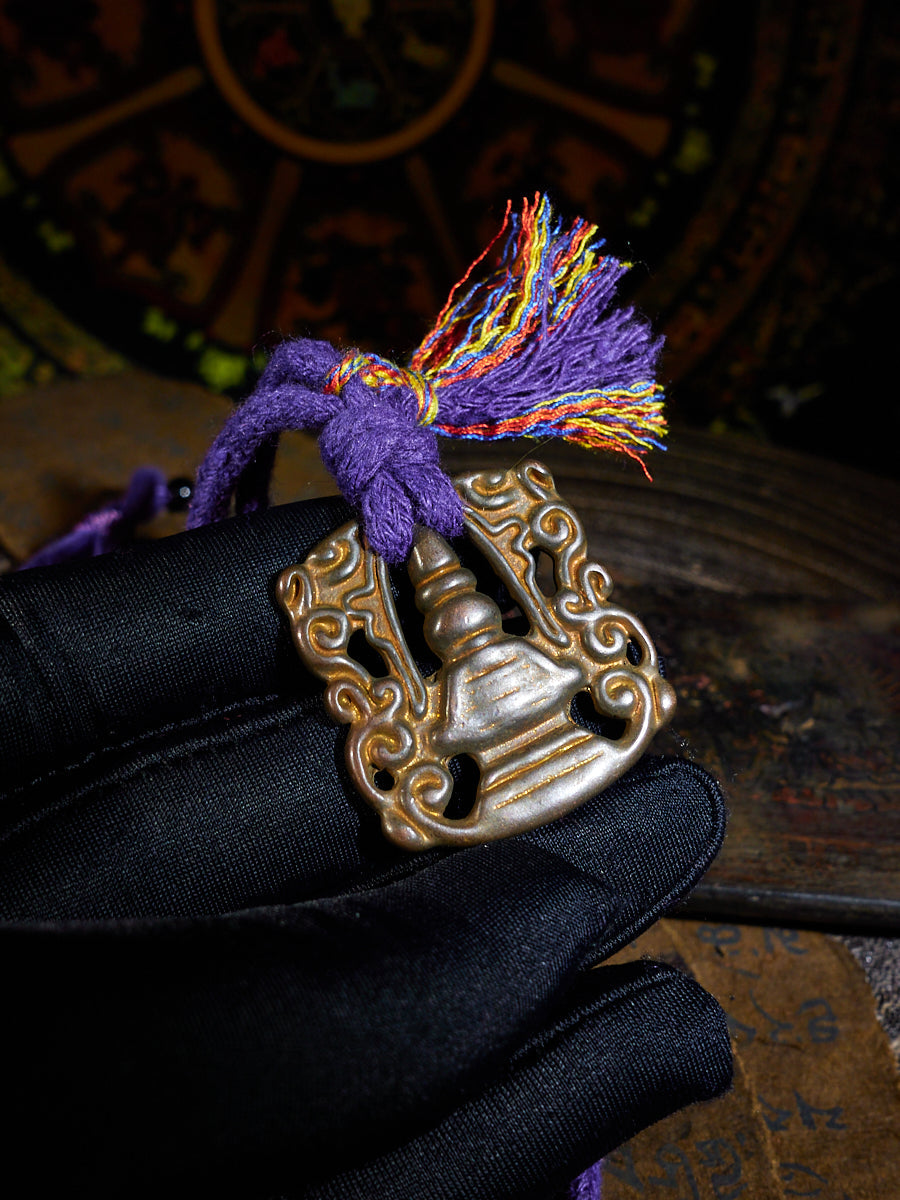 Tibetan Thokcha Stupa Relic Amulet Necklace