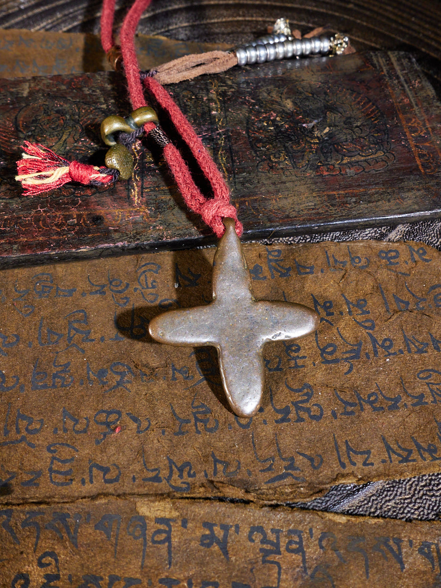 Sky-Iron Cross Vajra Guardian Thokcha Necklace