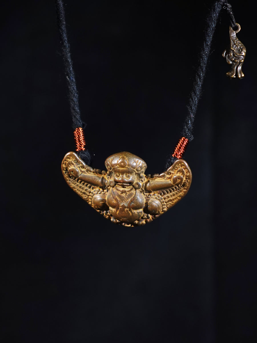 Ancient Thokcha Winged Garuda Amulet Necklace