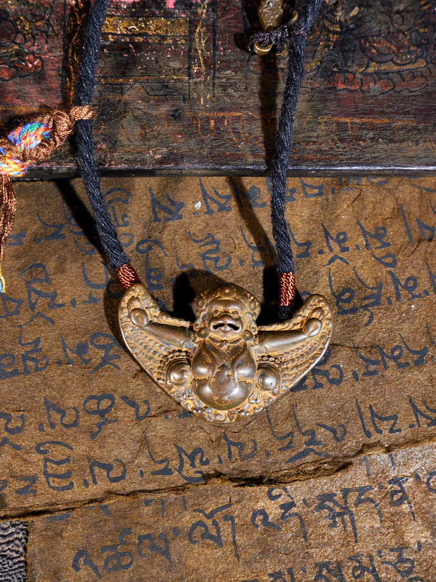 Ancient Thokcha Winged Garuda Amulet Necklace