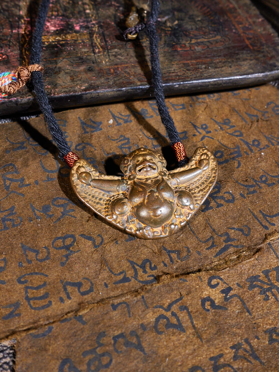 Ancient Thokcha Winged Garuda Amulet Necklace