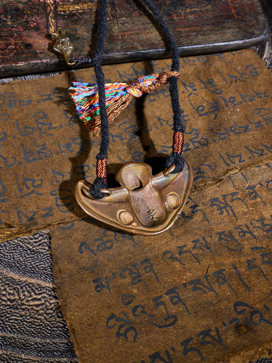 Ancient Thokcha Winged Garuda Amulet Necklace