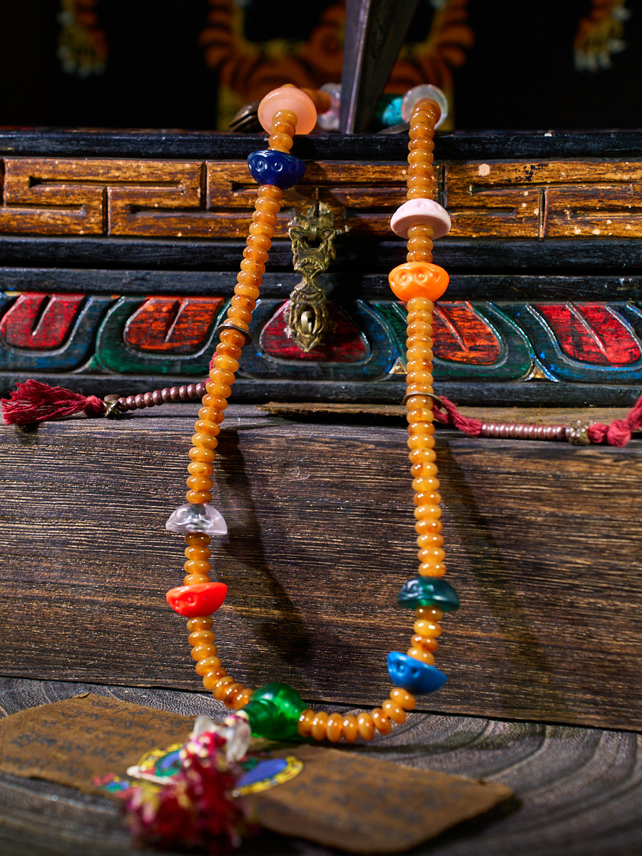 Empowering Shield Celluloid Nitrate Thokcha Necklace
