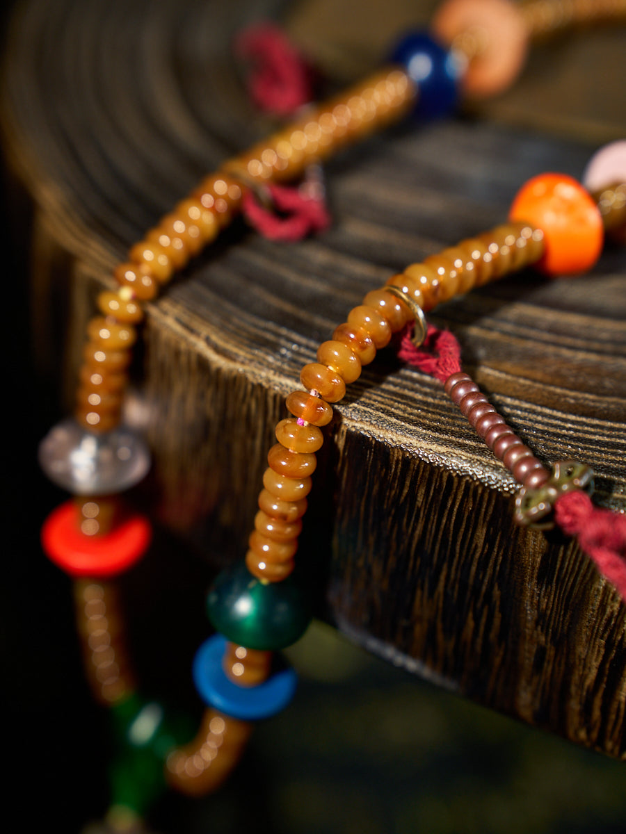 Empowering Shield Celluloid Nitrate Thokcha Necklace