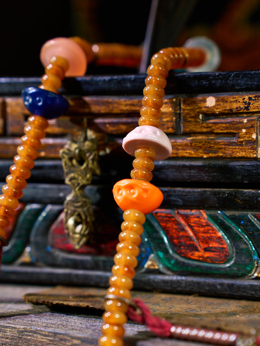 Empowering Shield Celluloid Nitrate Thokcha Necklace