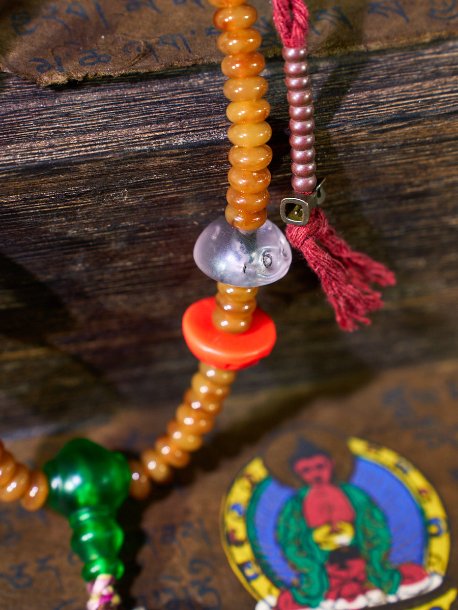 Empowering Shield Celluloid Nitrate Thokcha Necklace