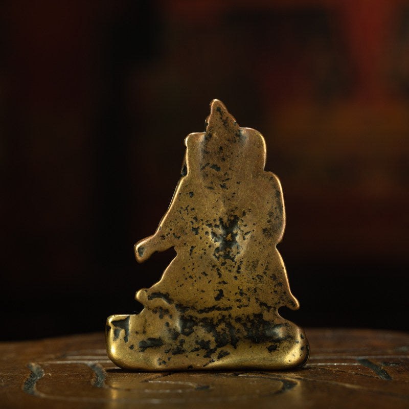 Ming Dynasty Tibetan Purple-Gold Lima Copper Marici Deity Thogchag – Personal Protector, Three-Face Two-Arm