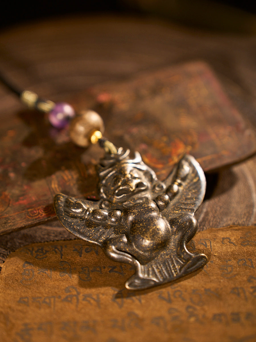 Powerful Meteoric Iron Garuda Necklace