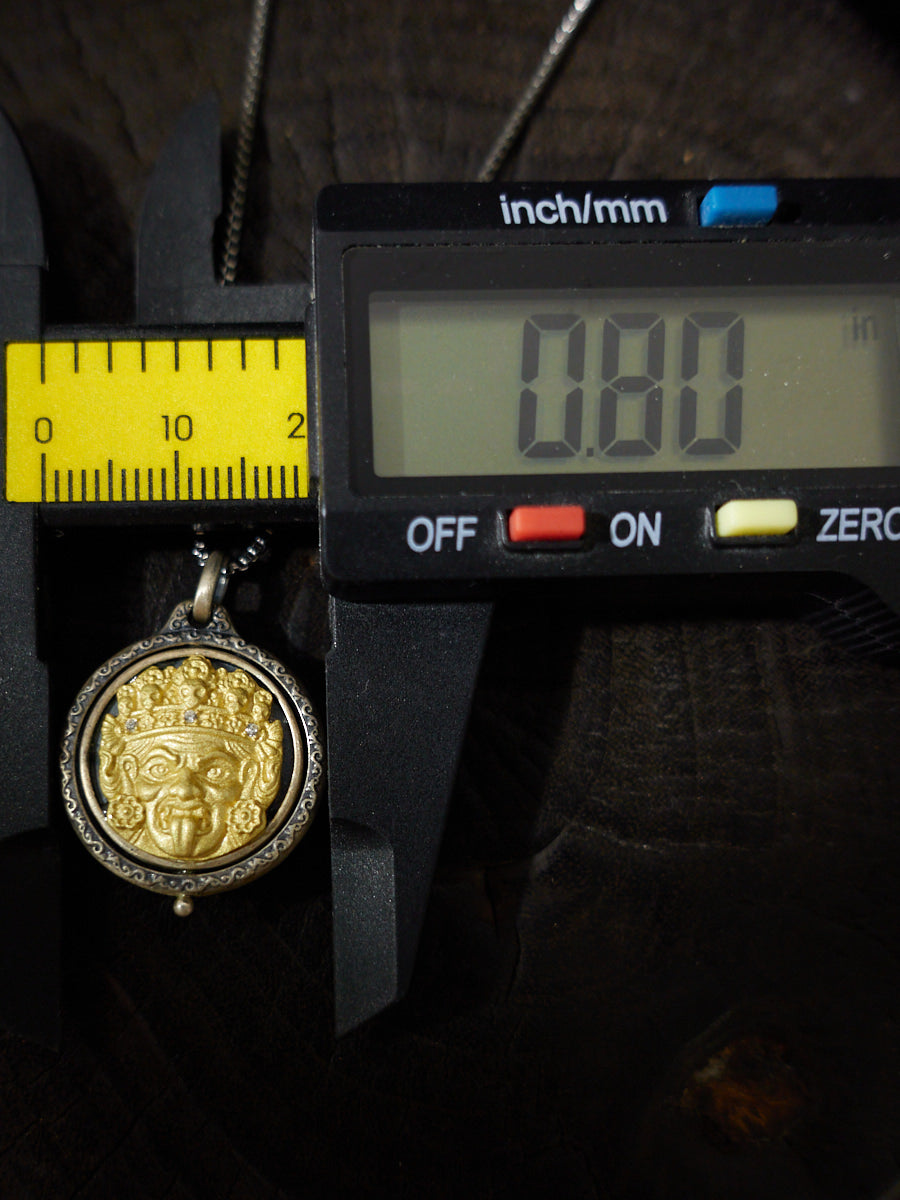 Sterling Silver Gilded Zakirum Dual-Side Rotating Necklace