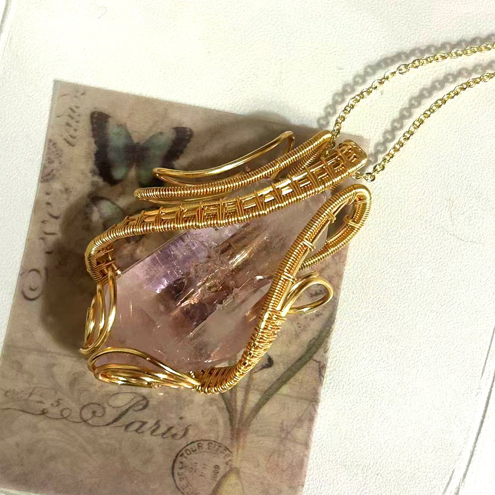 Kailash Energy Amour Super 7 Amethyst nt Necklace Handcrafted Copper
