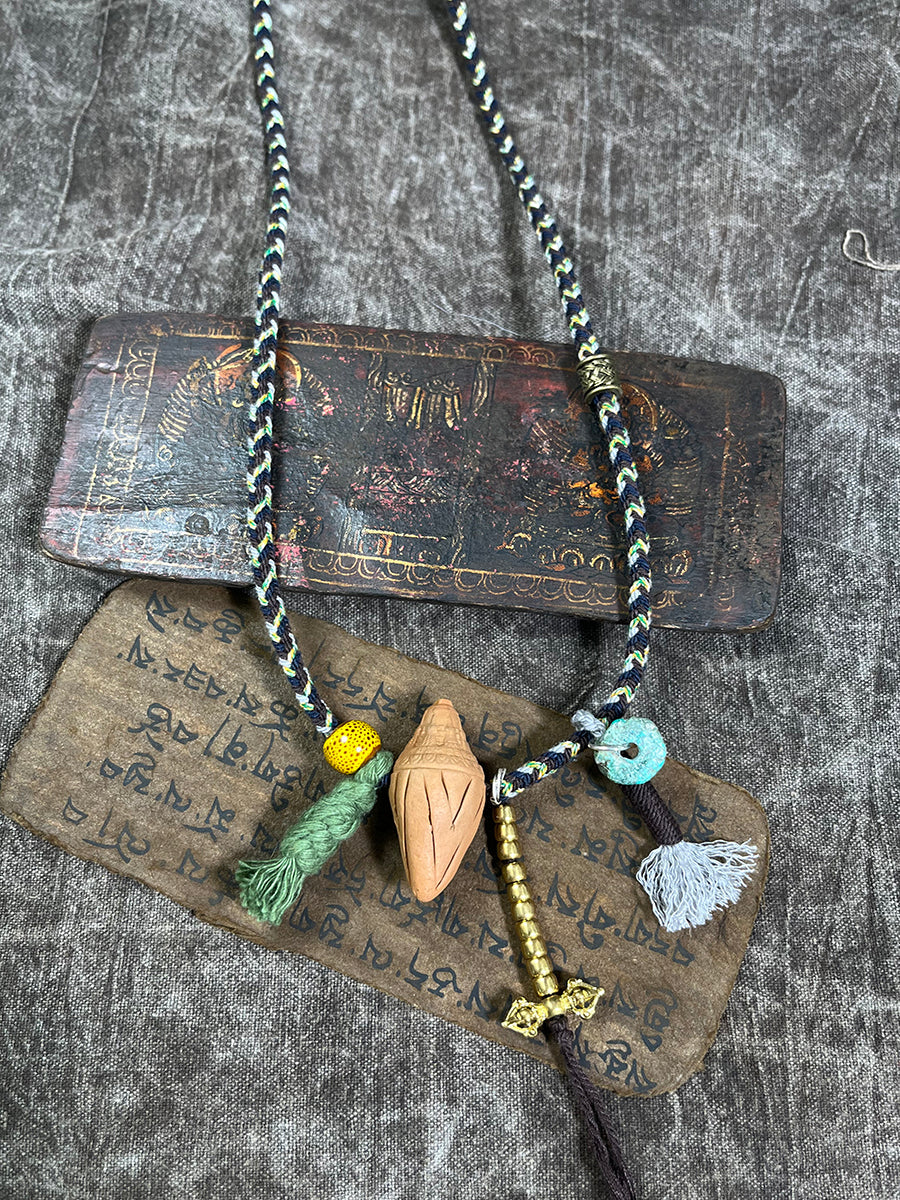 Tsa-Tsa Vajra Braided Tassel Necklace