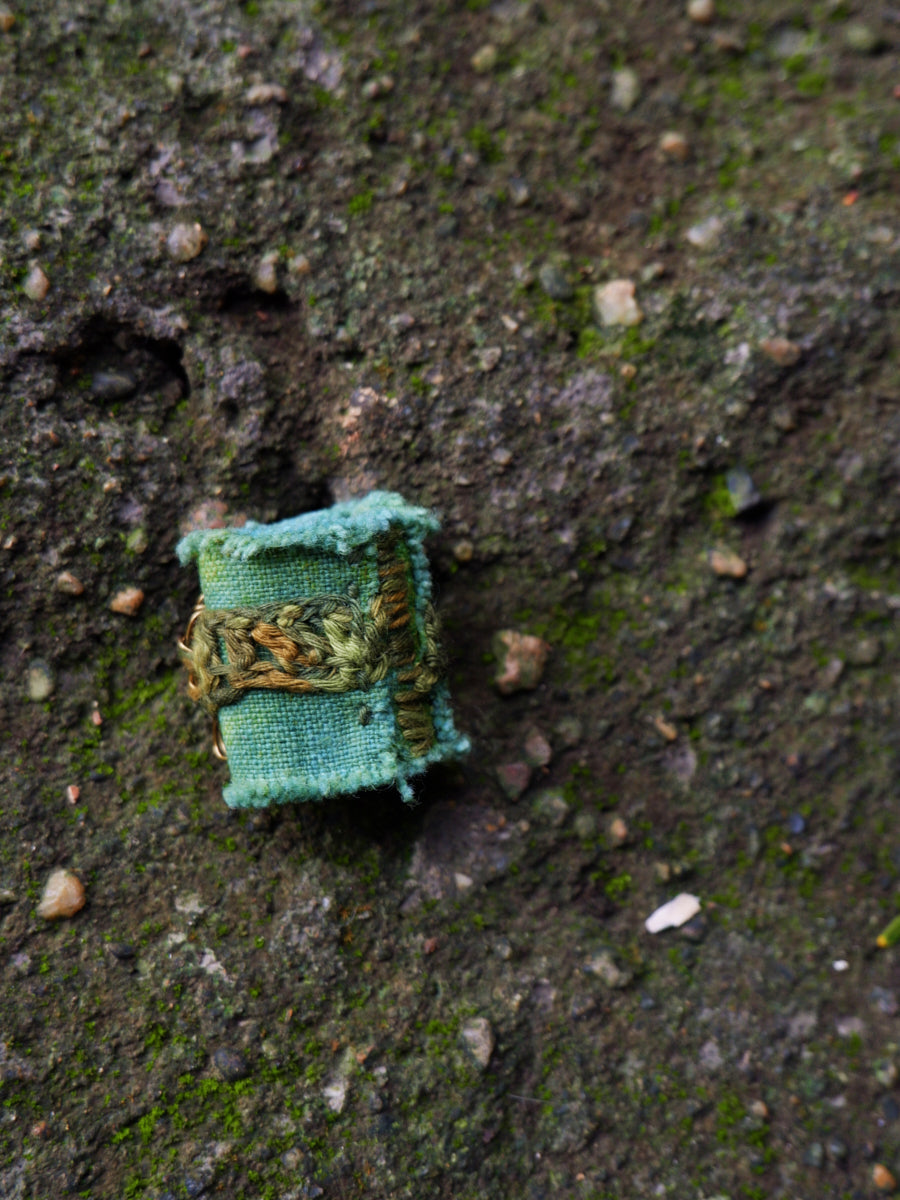 Plant-dyed Vintage Cloth Artisan Braid Forest Green