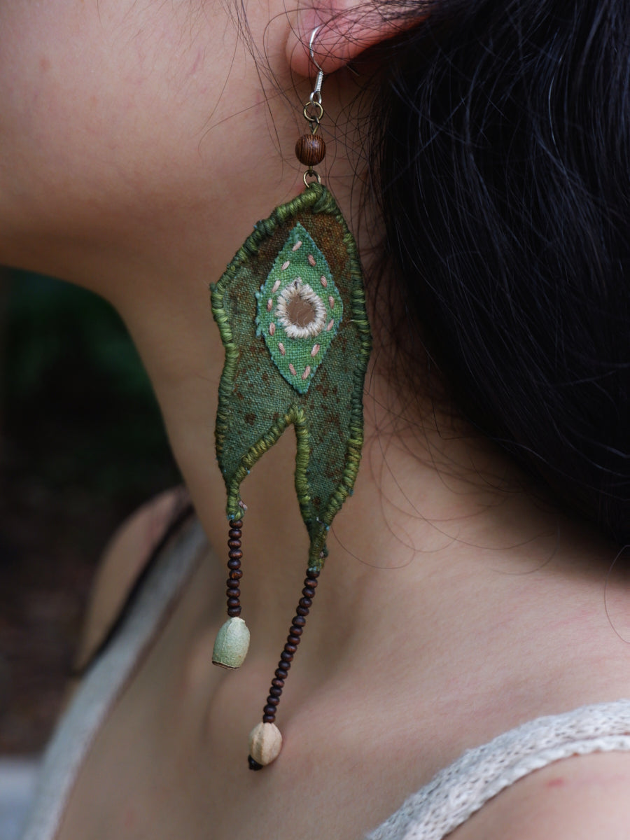 Plant-dyed Vintage Cloth Artisan Braid Forest Green