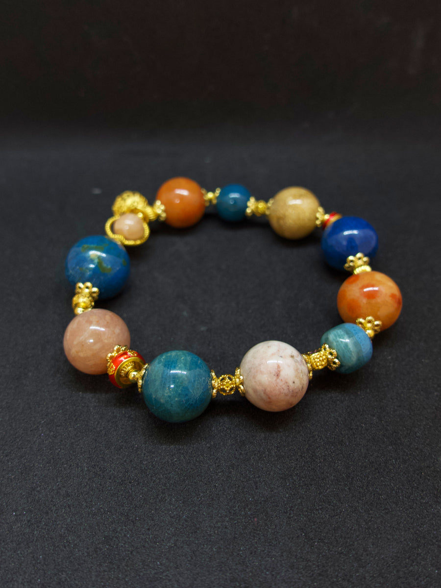 Agatized Coral Gold-Tone Silver Harmony Bracelet