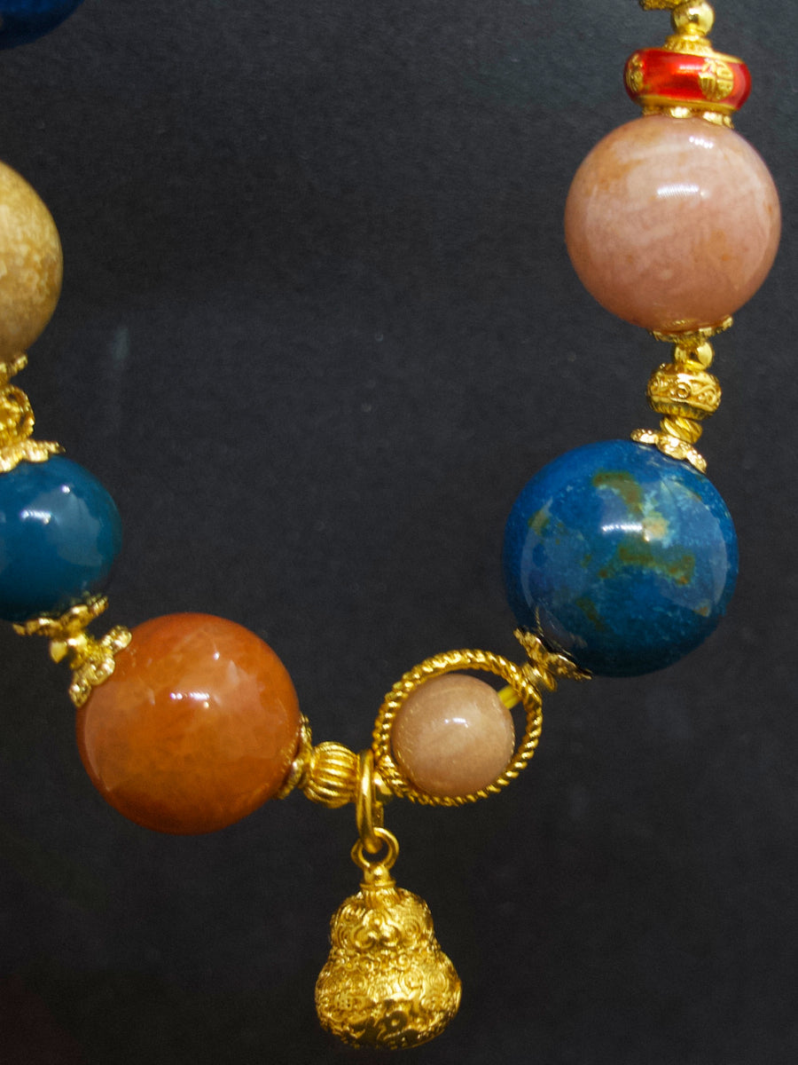 Agatized Coral Gold-Tone Silver Harmony Bracelet
