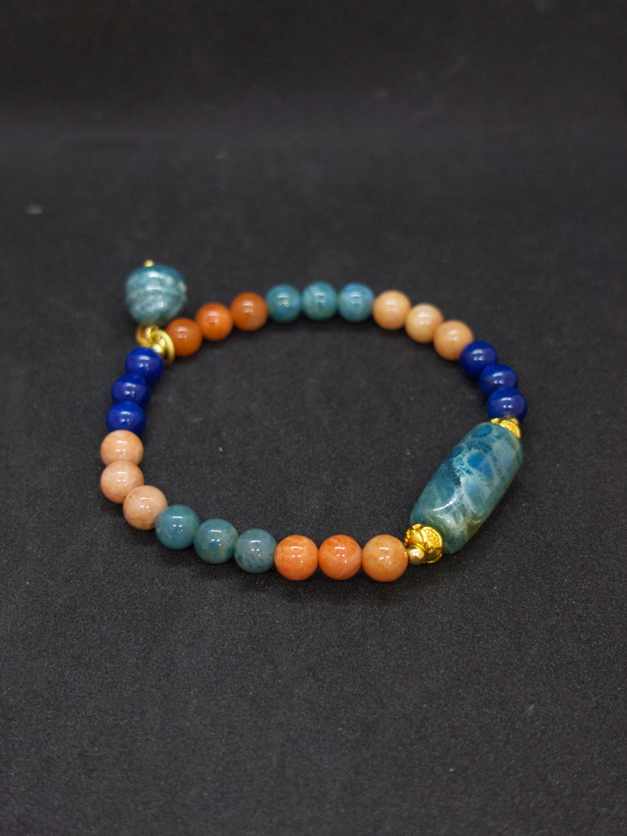 Agatized Coral Tranquil Flow Energy Bracelet