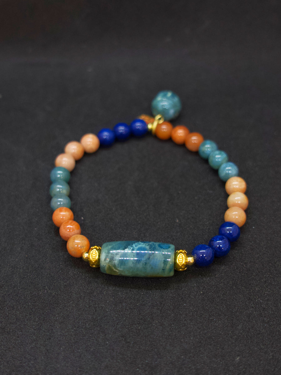 Agatized Coral Tranquil Flow Energy Bracelet