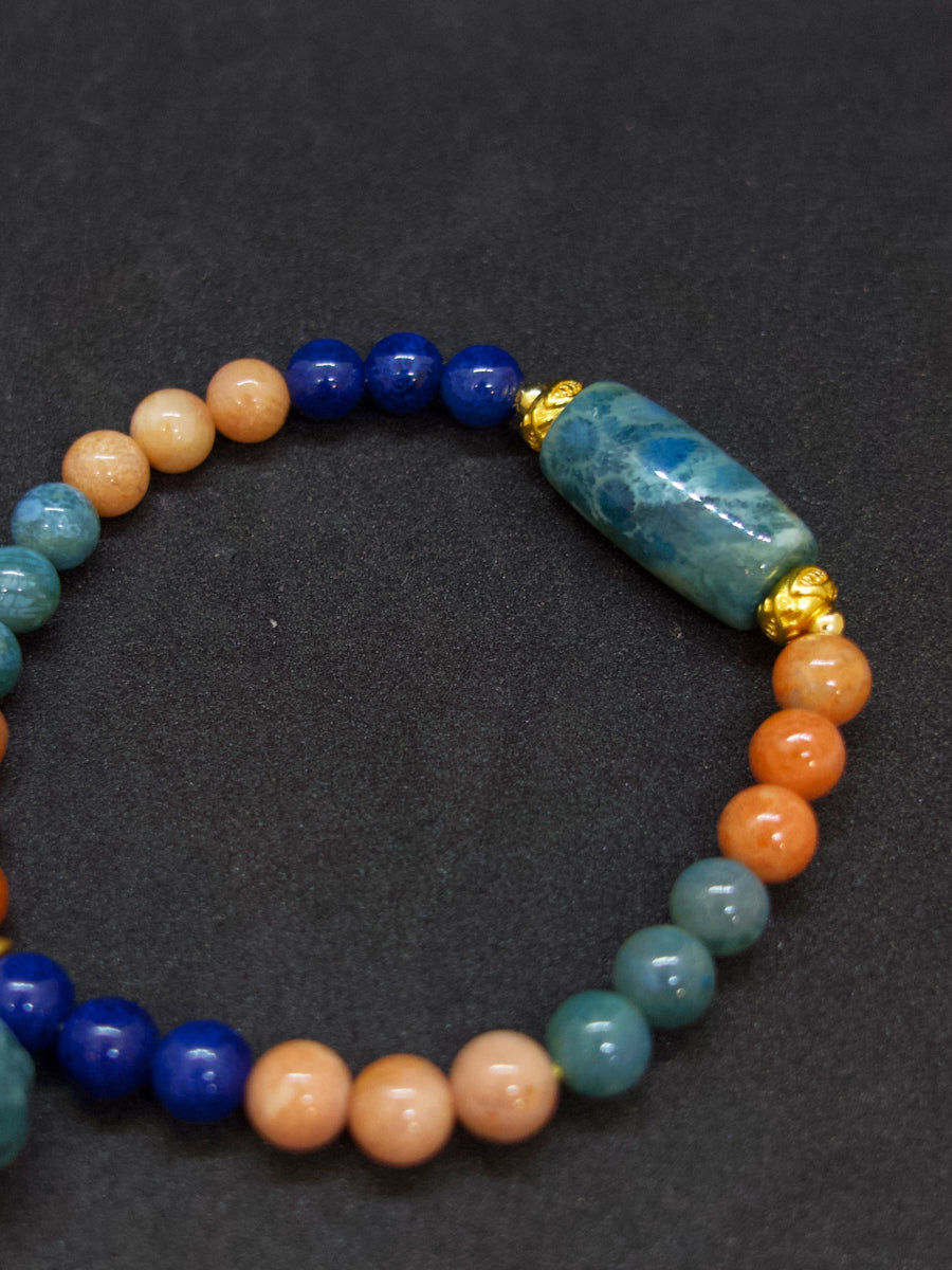 Agatized Coral Tranquil Flow Energy Bracelet