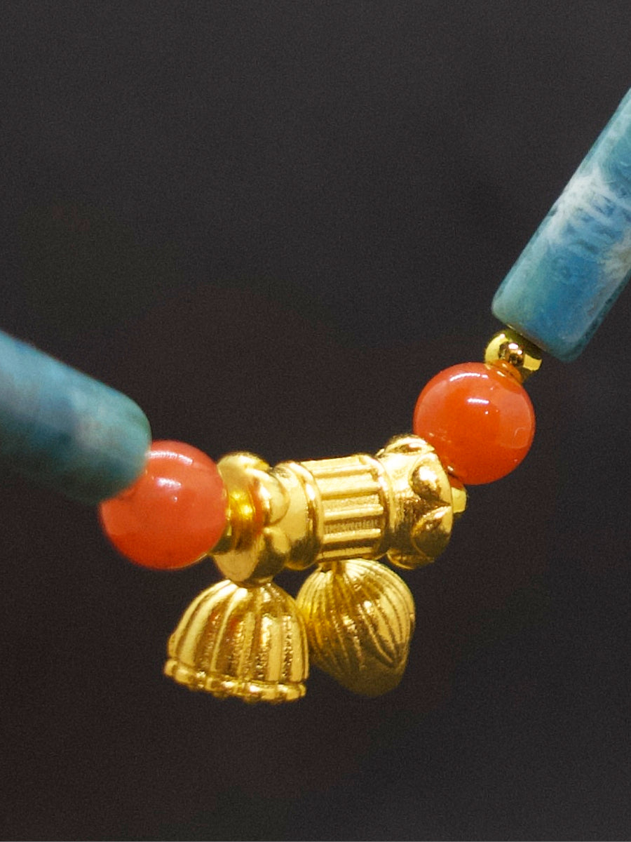 Agatized Coral Serenity Bell Bracelet