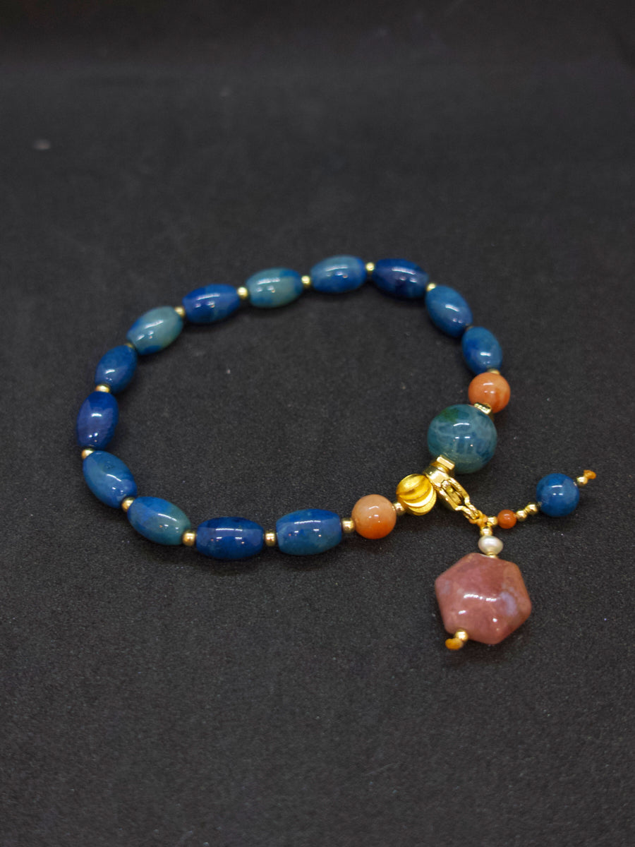 Agatized Coral Starlight Energy Bracelet