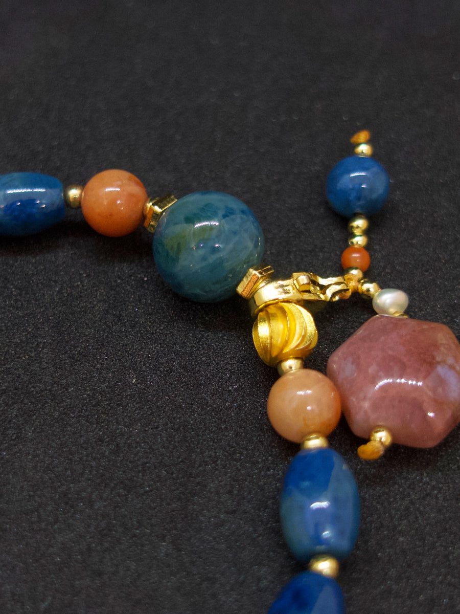 Agatized Coral Starlight Energy Bracelet