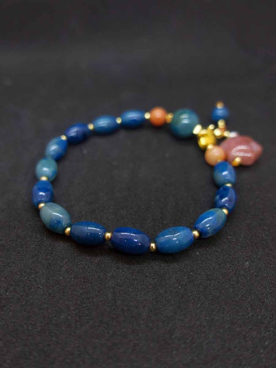 Agatized Coral Starlight Energy Bracelet