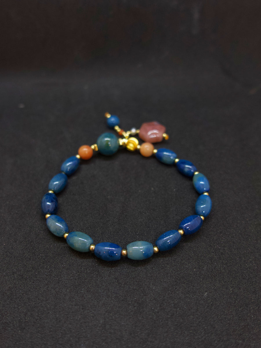 Agatized Coral Starlight Energy Bracelet