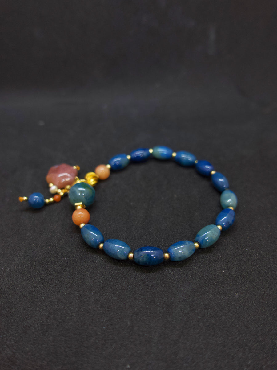Agatized Coral Starlight Energy Bracelet