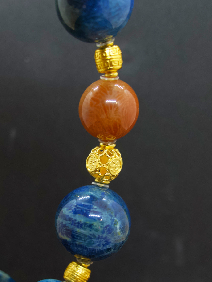 Agatized Coral Ocean Spirit Energy Bracelet