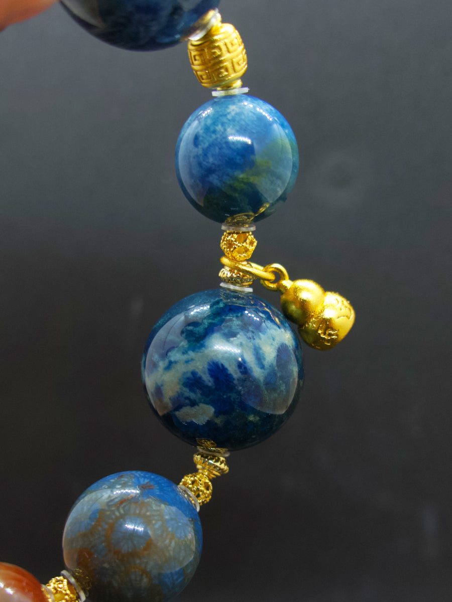 Agatized Coral Ocean Spirit Energy Bracelet