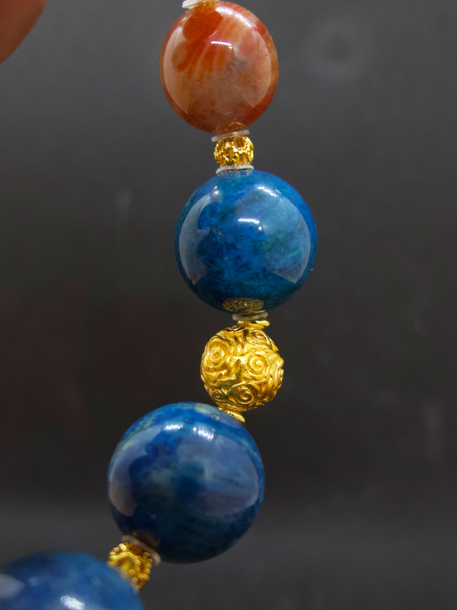 Agatized Coral Ocean Spirit Energy Bracelet