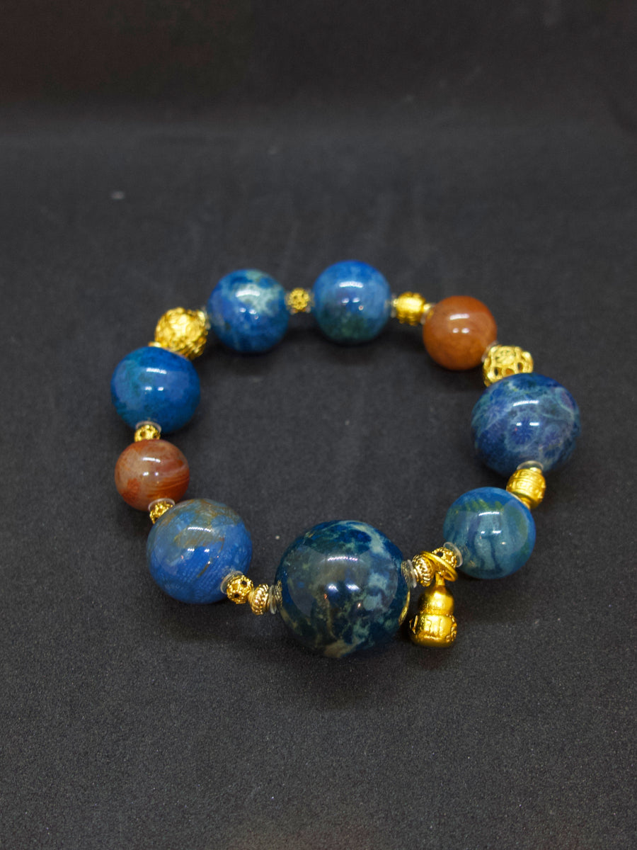 Agatized Coral Ocean Spirit Energy Bracelet